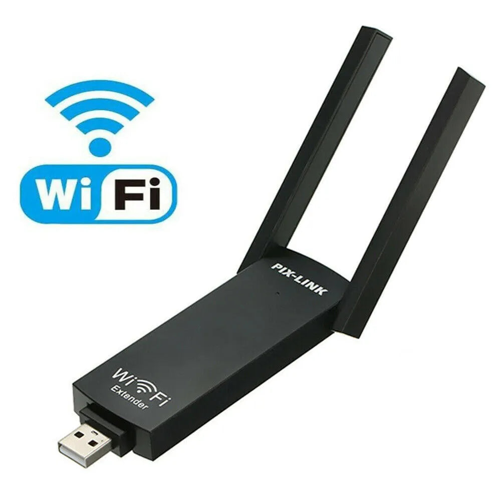 Vibe Geeks 300mbps USB Wireless Wi - Fi Repeater Dual