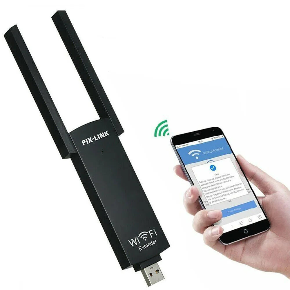 Vibe Geeks 300mbps USB Wireless Wi - Fi Repeater Dual