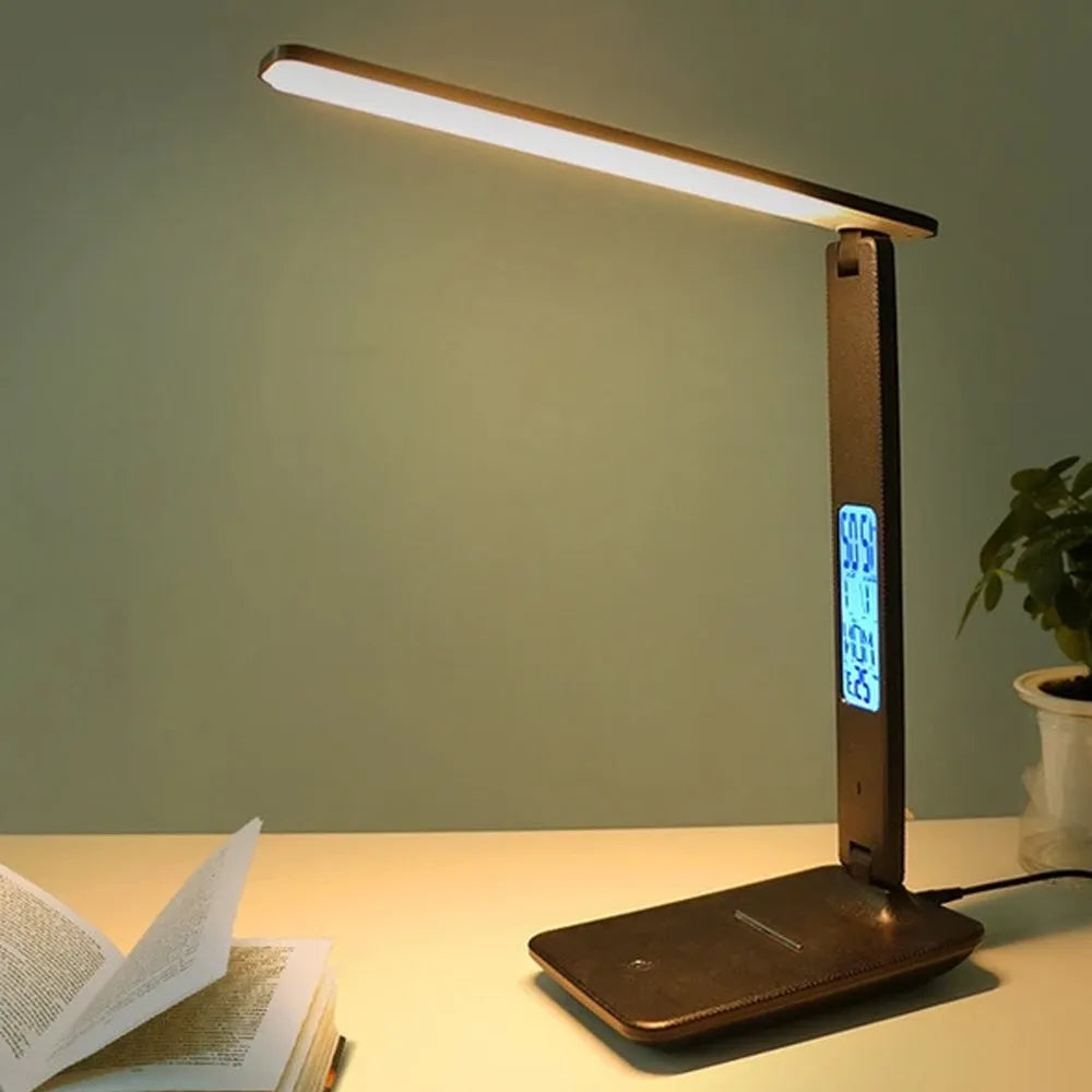 Vibe Geeks Foldable Wireless LED Desk Lamp and Digital