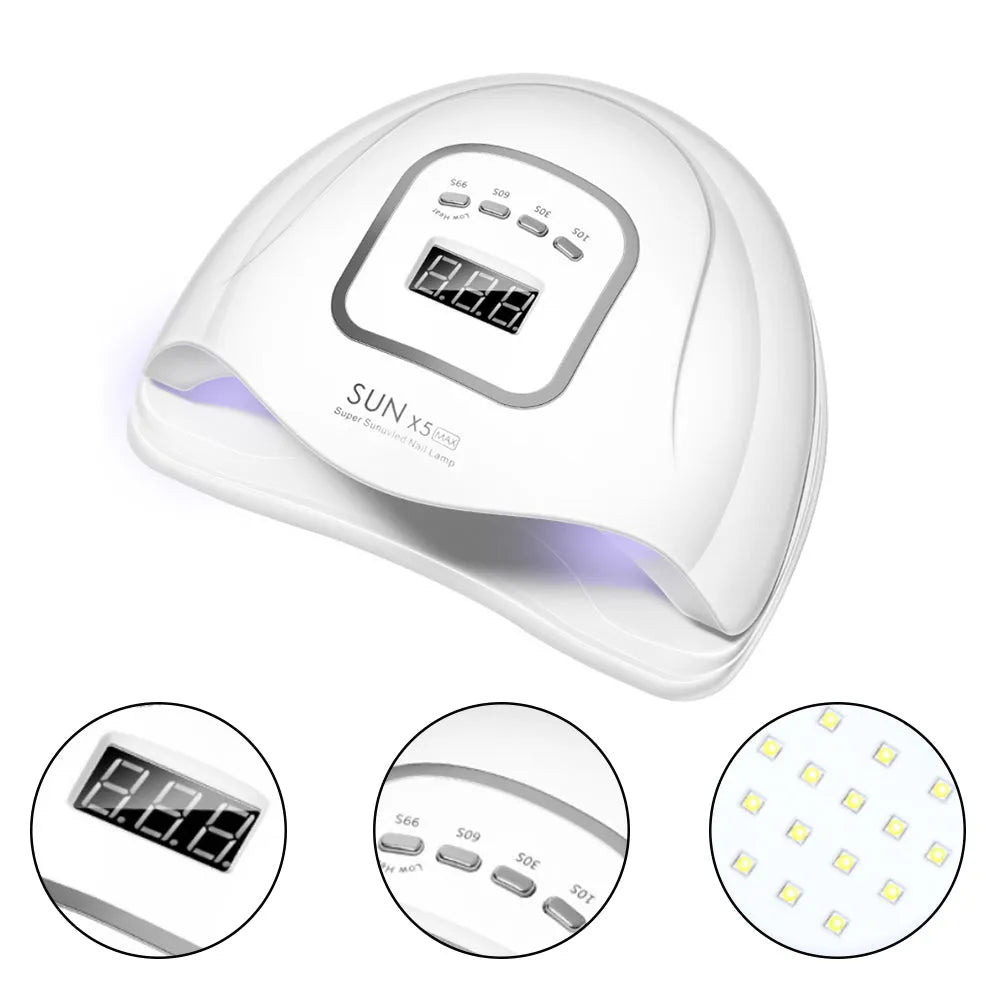 Vibe Geeks 120W LED UV Nail Gel Dryer Curing Lamp - USB