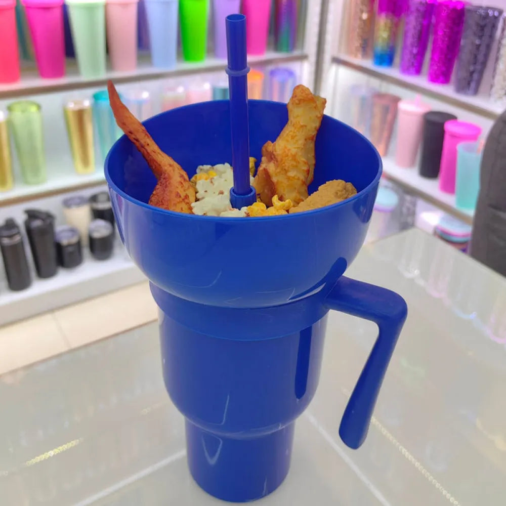 Vibe Geeks Snack and Sip Stadium Hand Cup Reusable