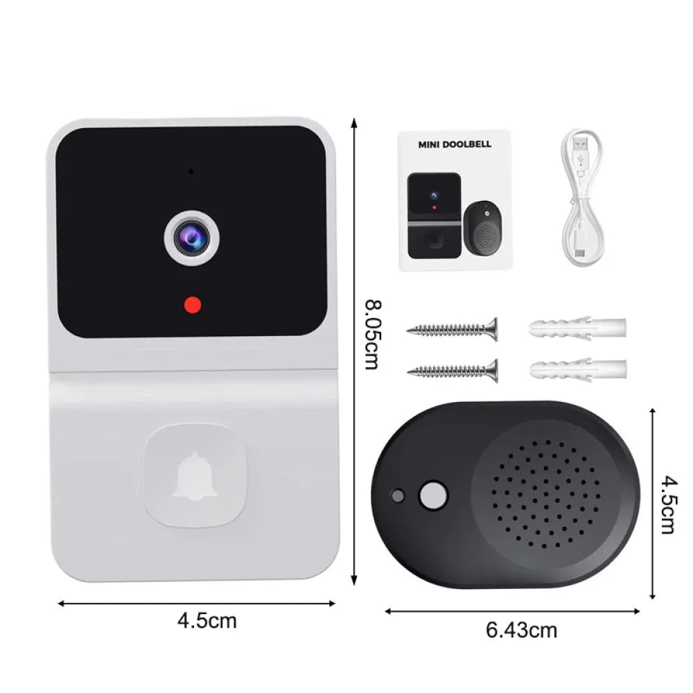 Vibe Geeks Wireless Video Support Doorbell with Night