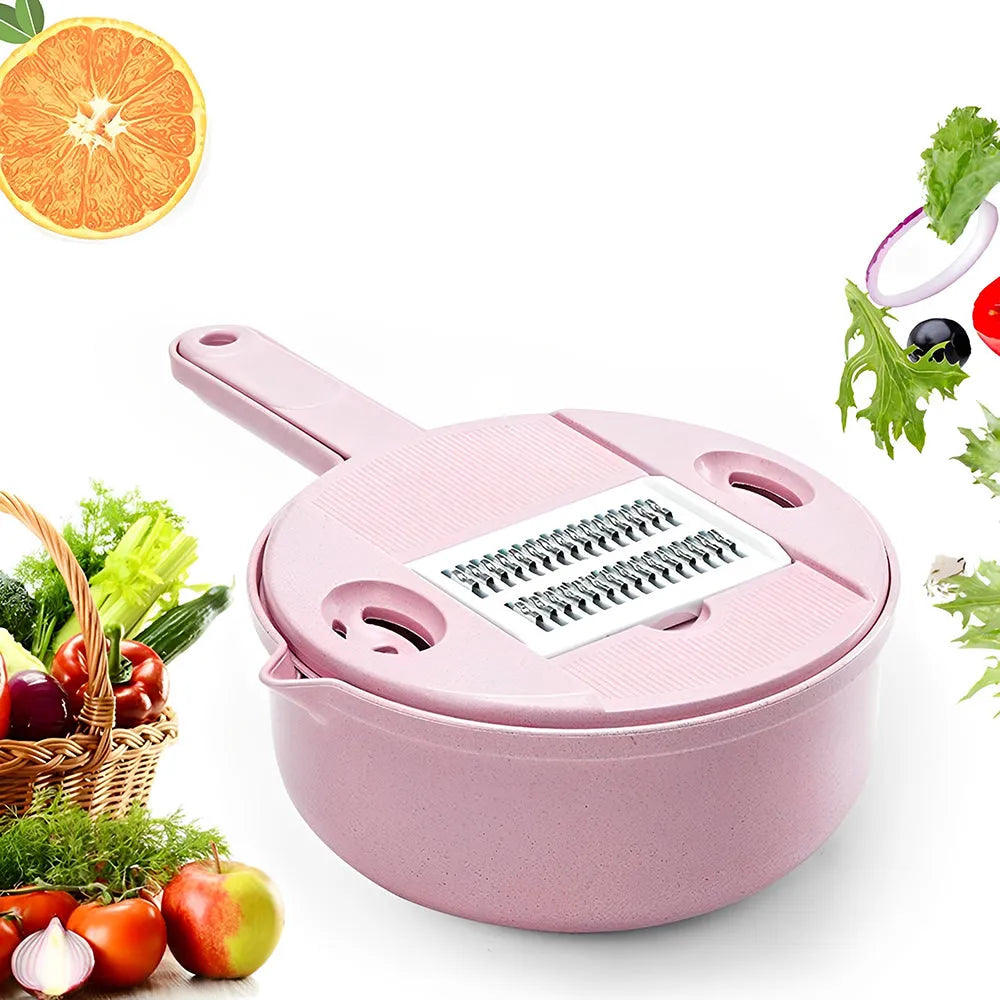 Vibe Geeks 12 in 1 Manual Multi - Function Vegetable Cutter