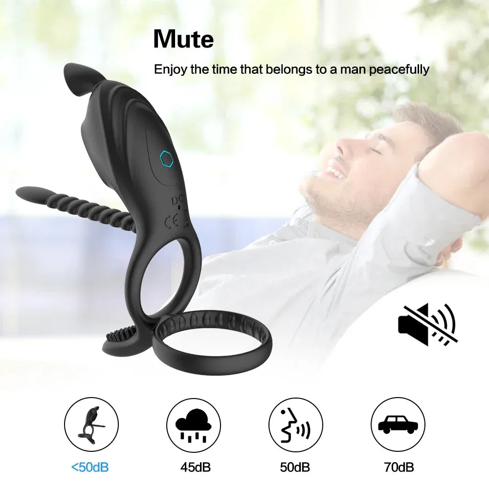 3 In 1 Couples Vibrator For Clit Sucking Delay And Anal Play