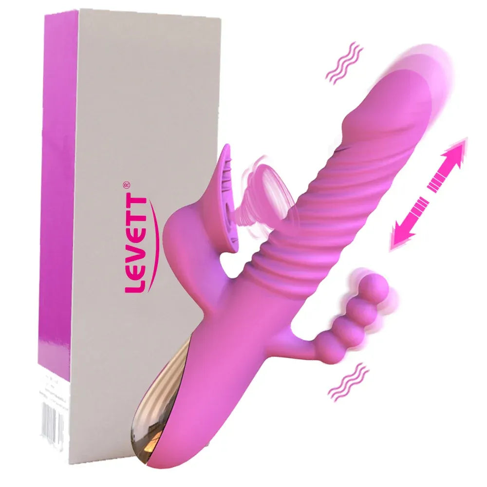 3 In 1 Thrusting Sucking Dildo Vibrator For Women G Spot
