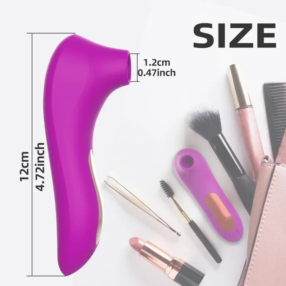 Compact Clitoral Suction Vibrator for Couples