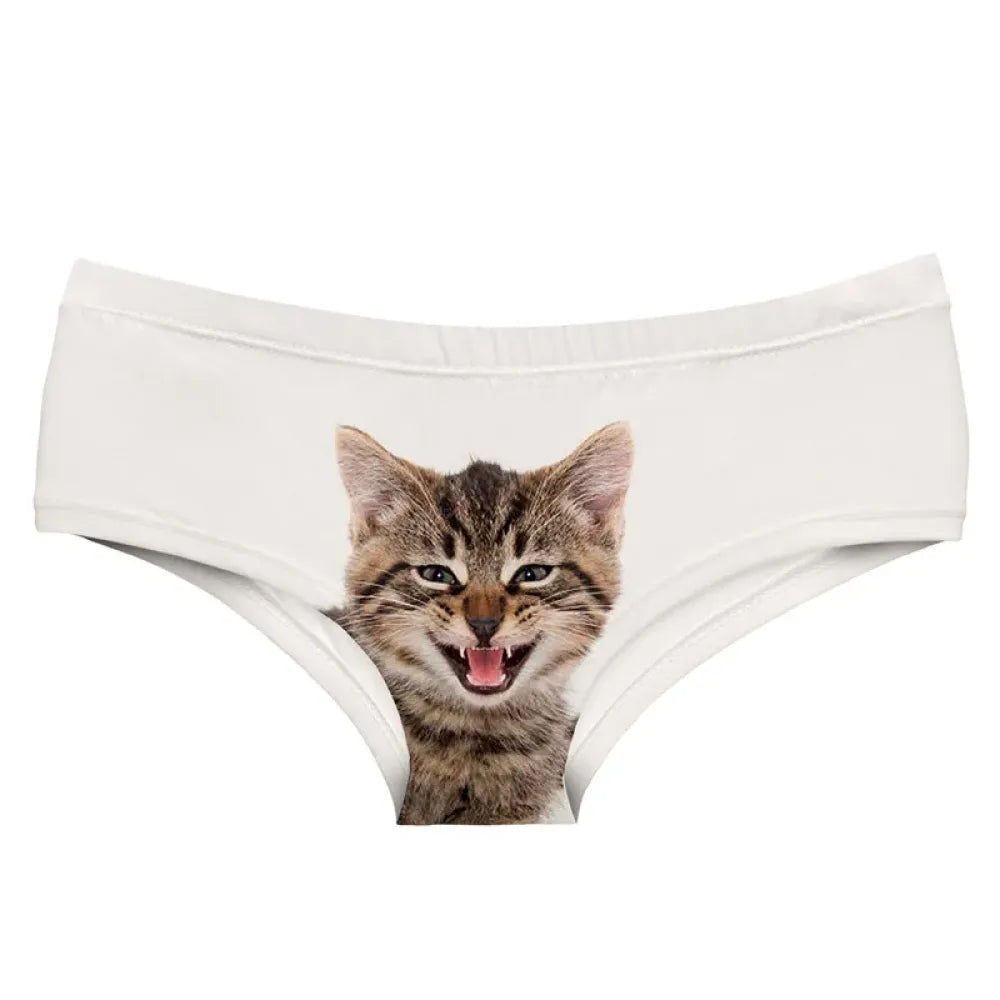 DeanFire Super Soft Women 3D Panties Underwear CAT SMILE
