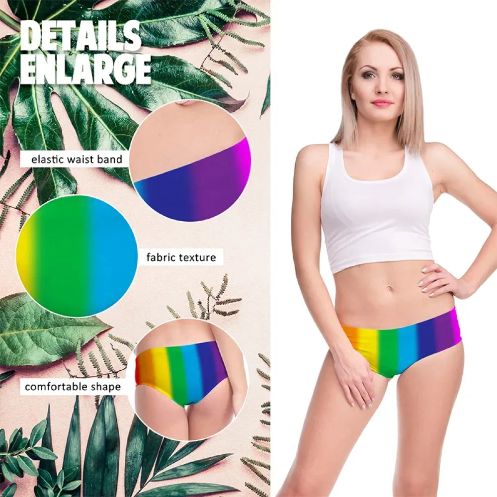 DeanFire Super Soft Women’s Underwear Panties Rainbow Print