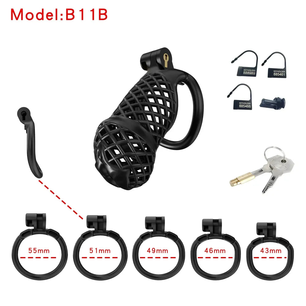 Lightweight Male Chastity Cage Plastic Cock Cage for Men