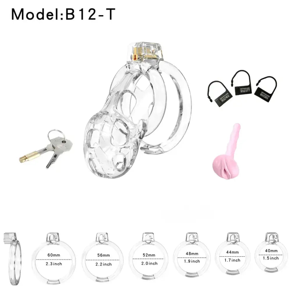 Lightweight Silicone Chastity Cage For Men Cock Lock Gay