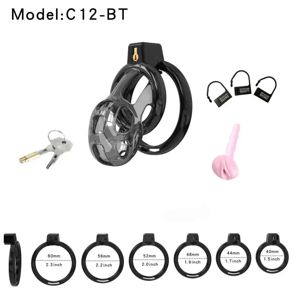 Lightweight Silicone Chastity Cage For Men Cock Lock Gay