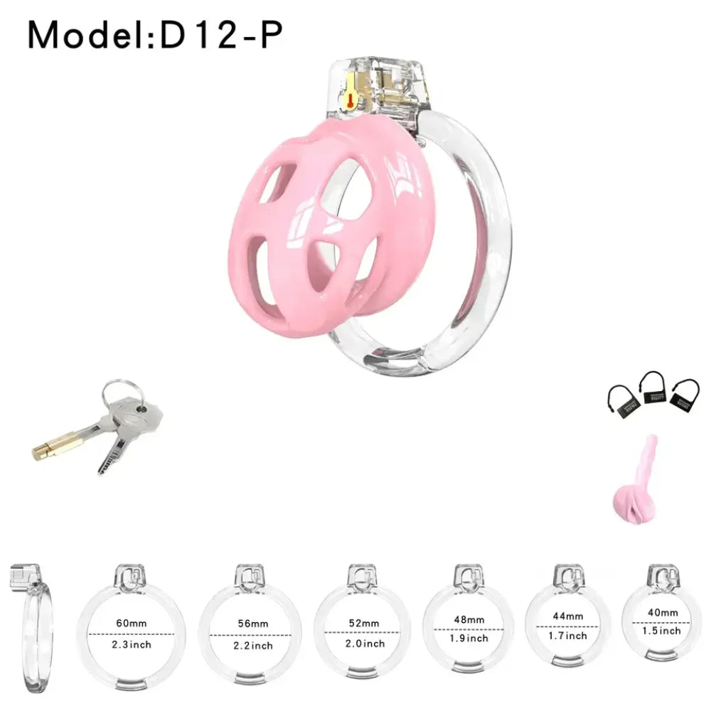 Lightweight Silicone Chastity Cage For Men Cock Lock Gay