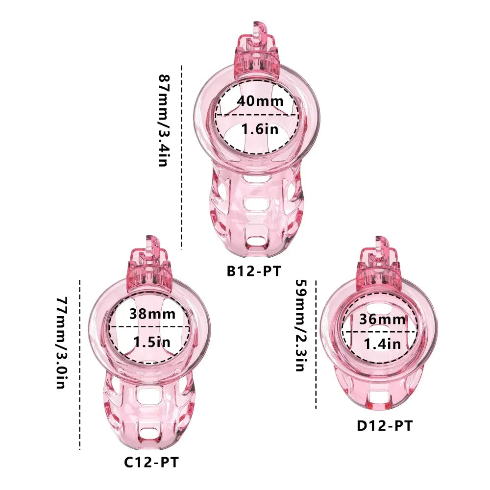 Lightweight Silicone Chastity Cage For Men Cock Lock Gay