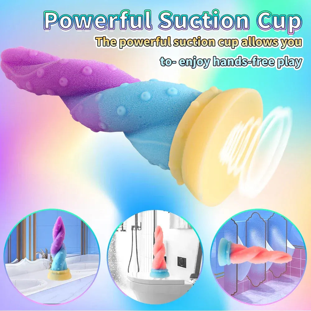 Luminous Tentacle Dildo - Realistic Silicone Anal Plug