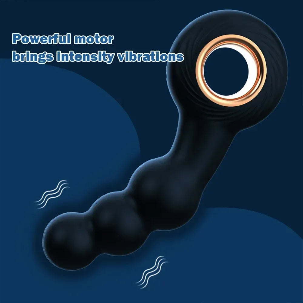 Male Prostate Massager 3 Beads Vibrating Anal Stimulation