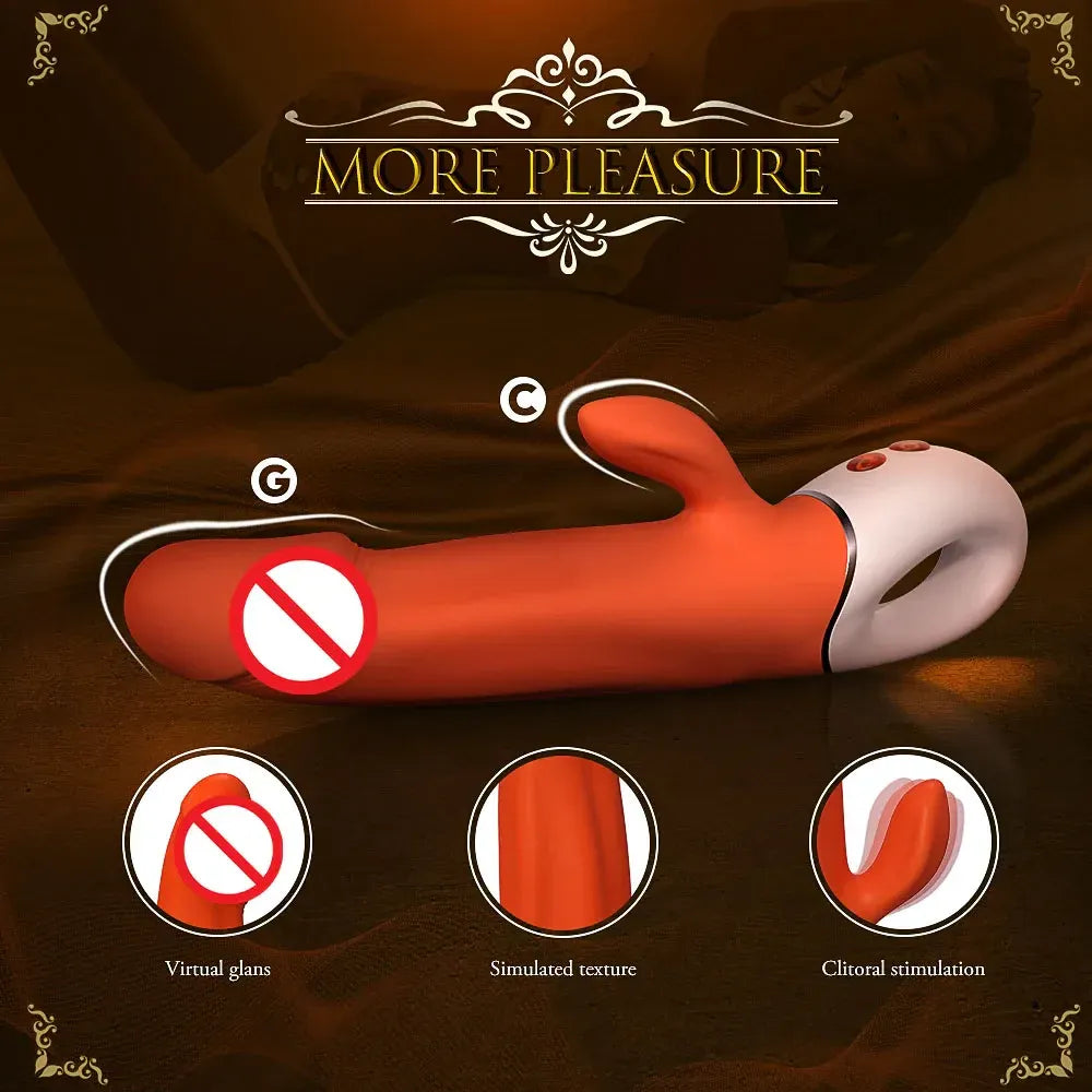Powerful Rabbit Vibrator for G Spot Clit Stimulation