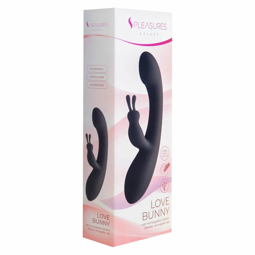 Rabbit Vibrator By S Pleasures Black Pink (18,7 X 3,5 Cm)