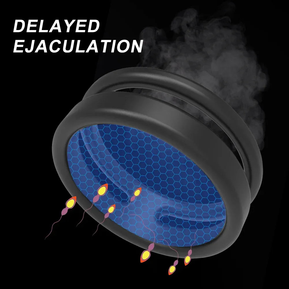 Silicone Dual Cock Ring For Men Delay Ejaculation &