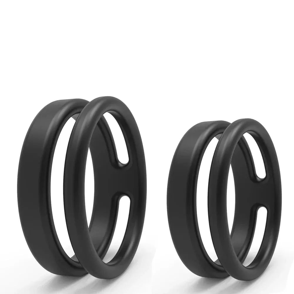 Silicone Dual Cock Rings For Men Delay Ejaculation &