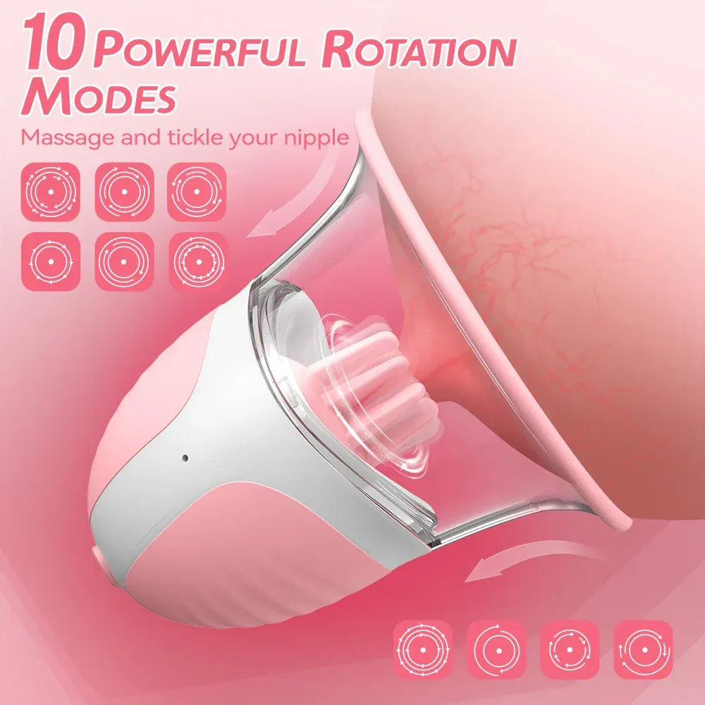 Wireless Breast Stimulator With Strong Tongue Licking