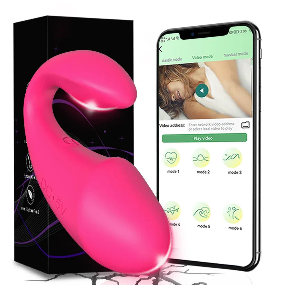 Wireless Vibrating Dildo for Couples - Bluetooth Control