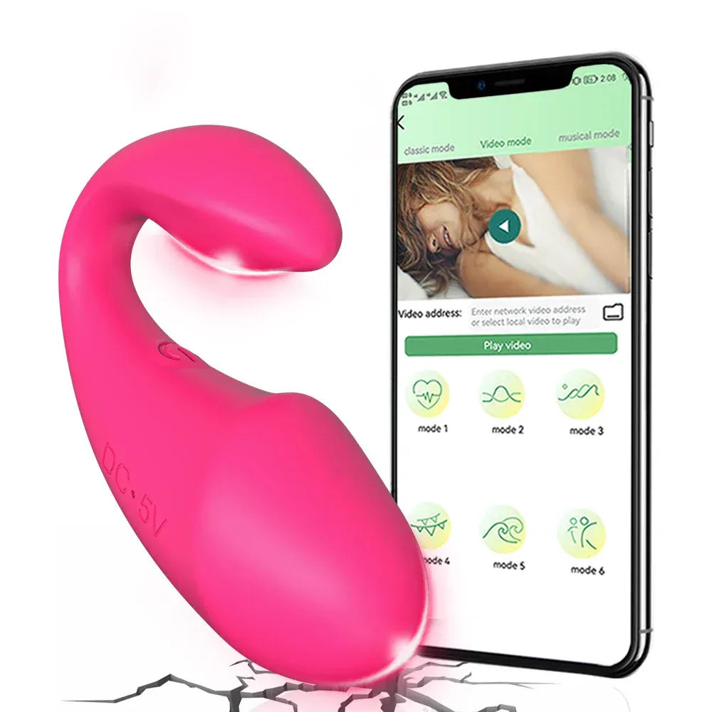 Wireless Vibrating Dildo for Couples - Bluetooth Control